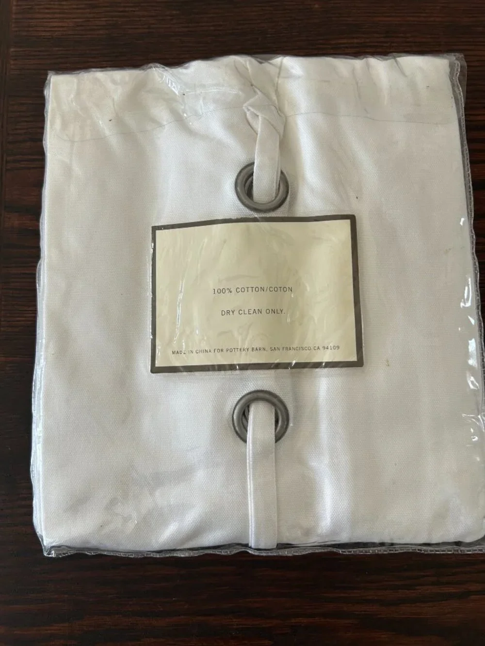 Pottery Barn White Drape Window Shade with Grommets 44 X 84 NWT
